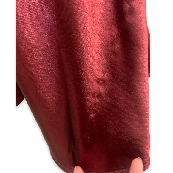 NWOT Express Maroon Cowl Neck Satin Tank Top - Picture 5 of 5